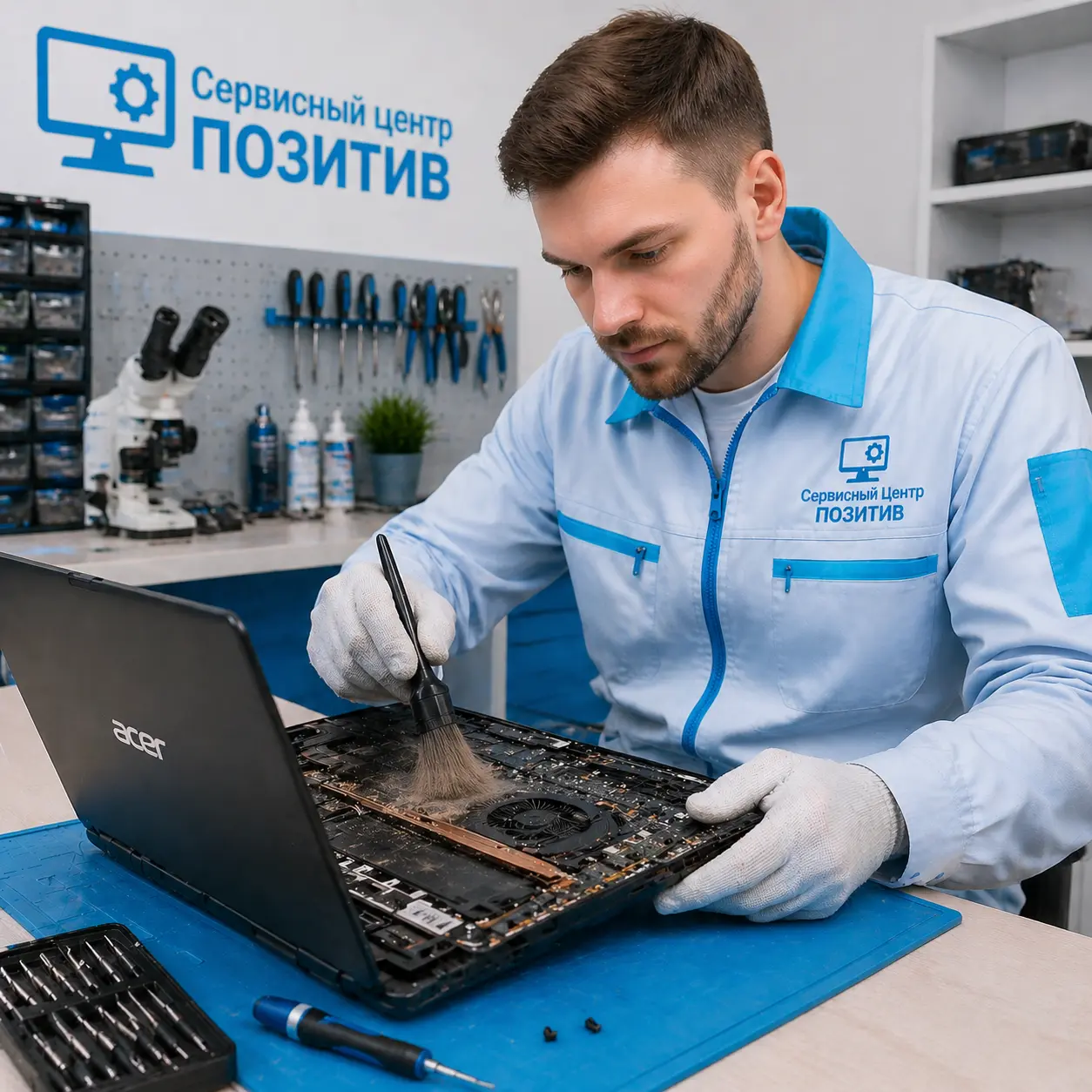 Чистка ноутбука Acer от пыли в Белгороде | Замена термопасты