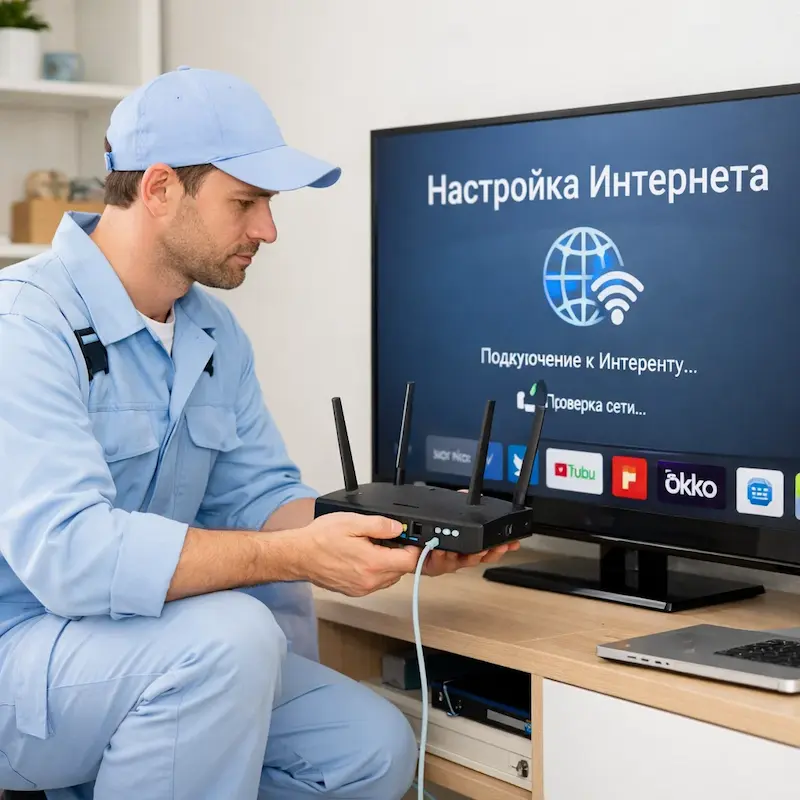 Настройка интернета на телевизоре в Белгороде