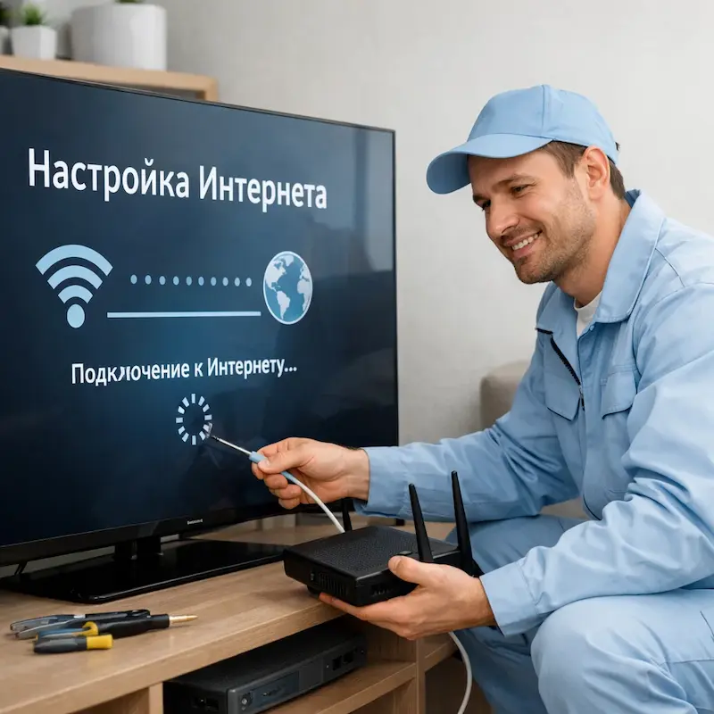 Настройка интернета на ТВ в Белгороде