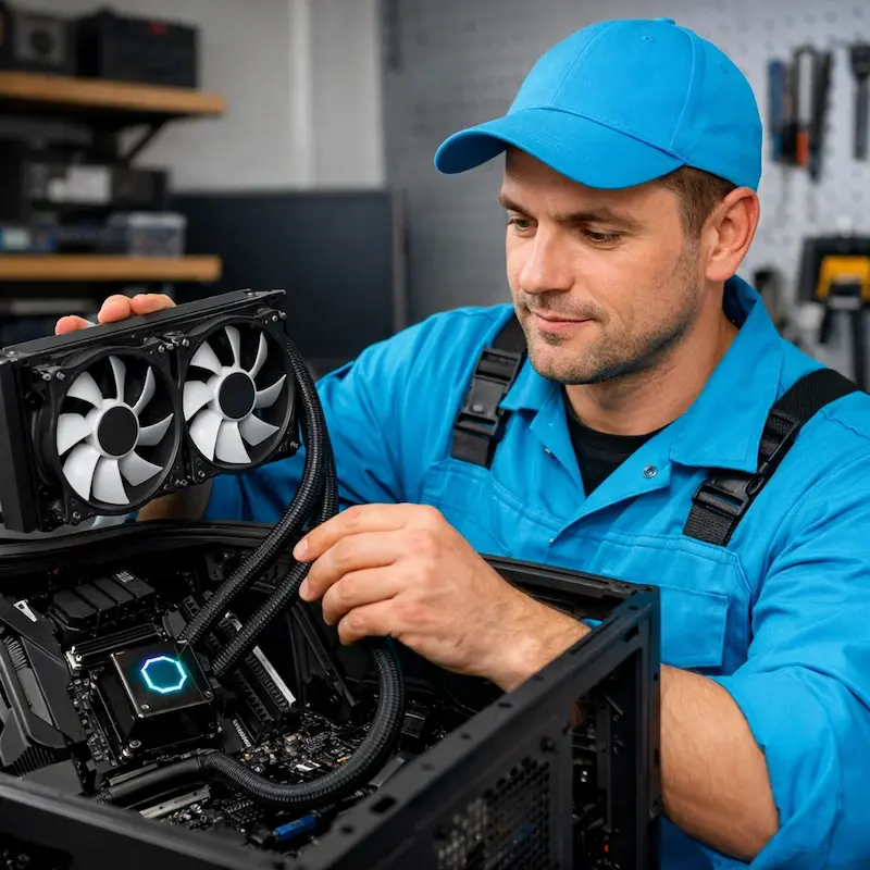Установка водяного охлаждения на компьютер в Белгороде