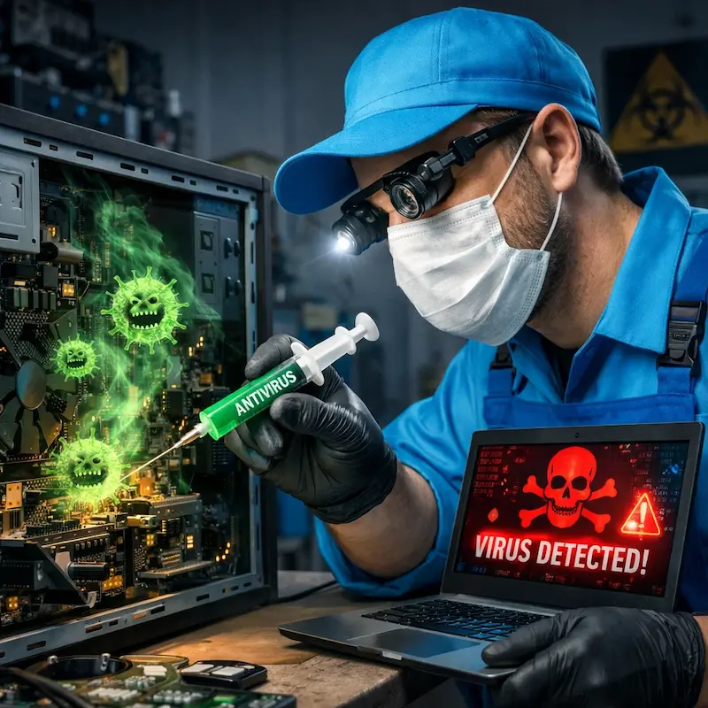 Лечение компьютера от вирусов в Белгороде на дому